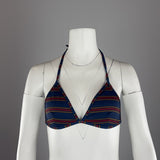 STRIPED BIKINI TOP - X SMALL