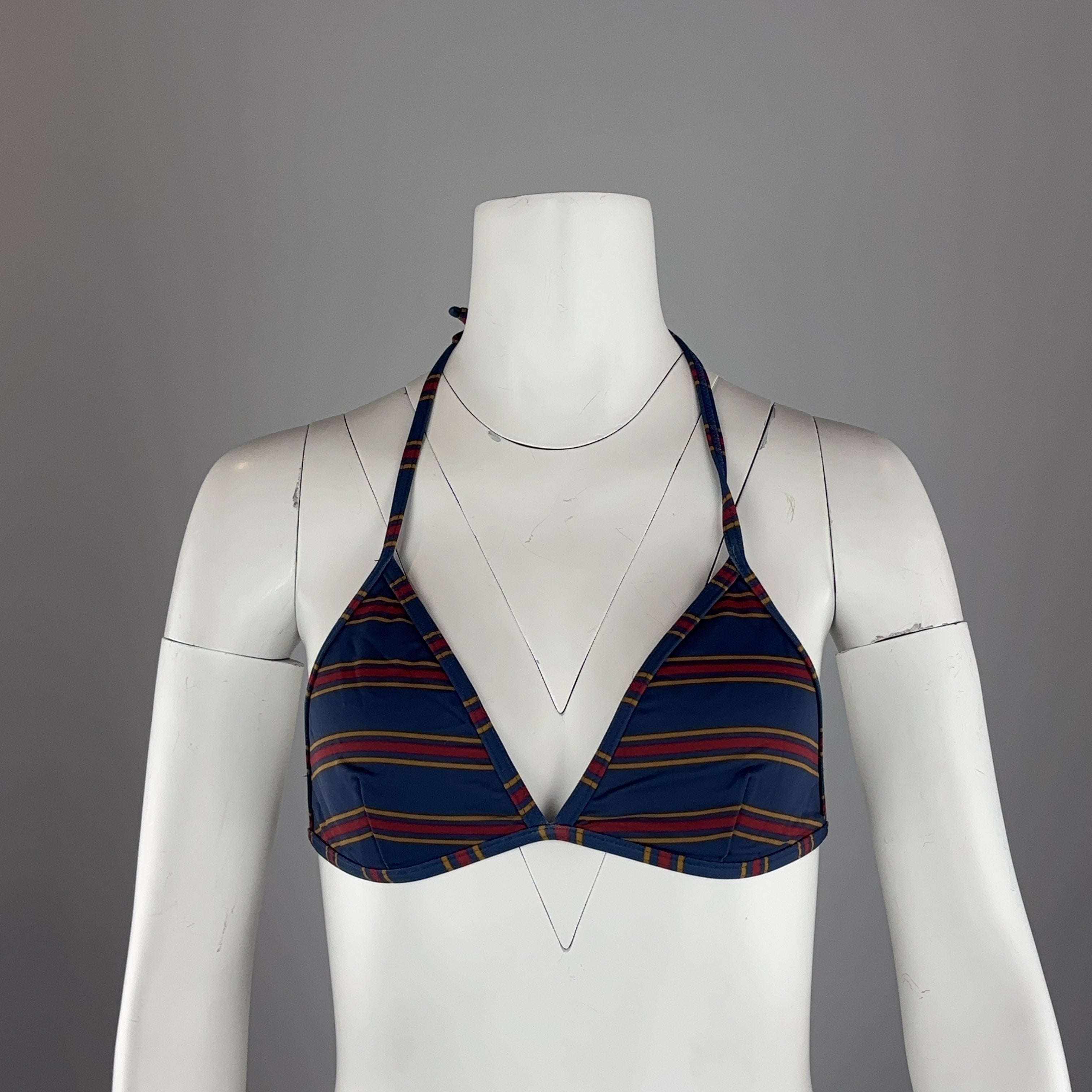 STRIPED BIKINI TOP - X SMALL