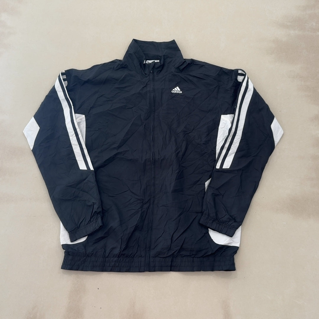 ADIDAS BLACK & WHITE JACKET - MEDIUM