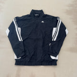 ADIDAS BLACK & WHITE JACKET - MEDIUM