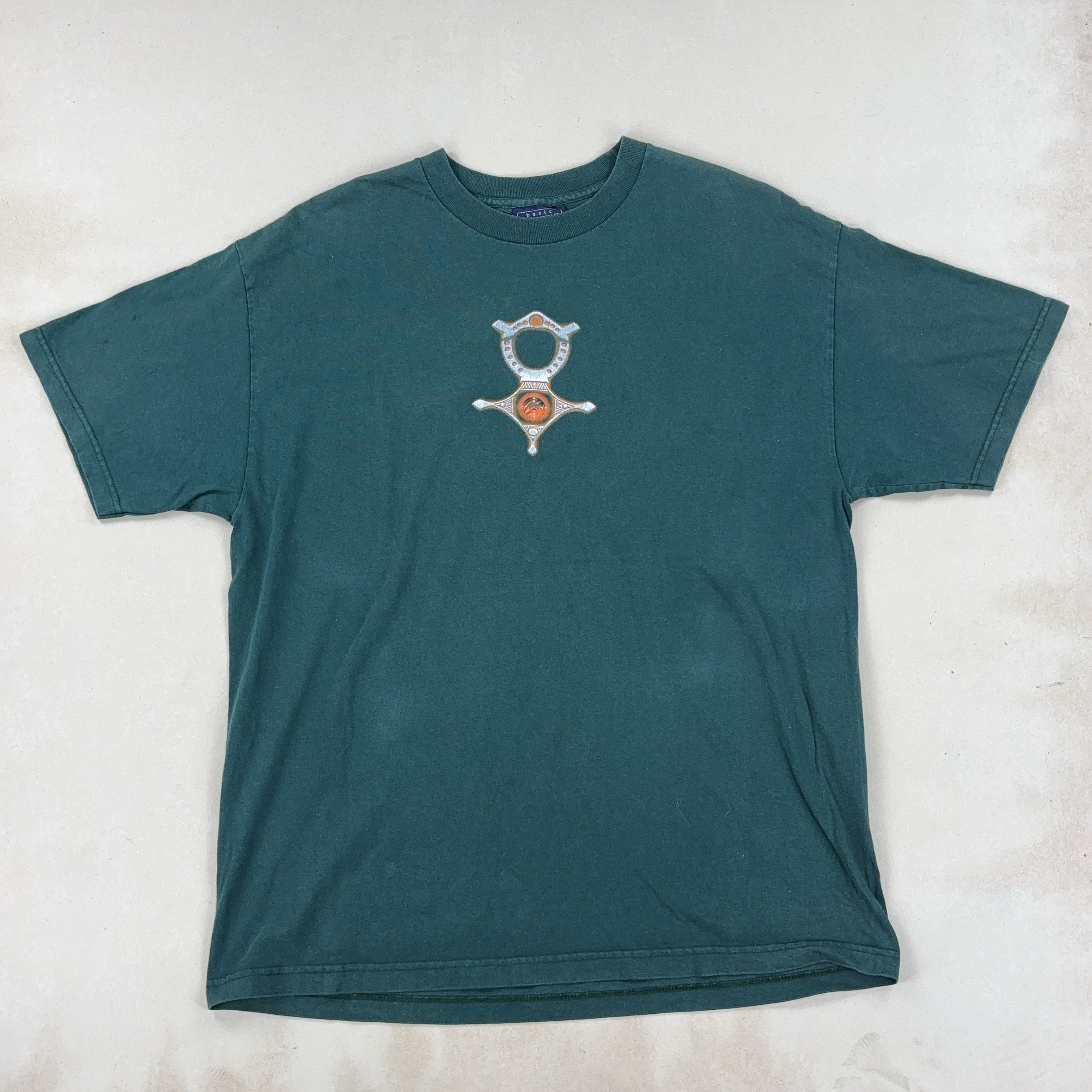 DARK GREEN GRAPHIC TEE - X LARGE