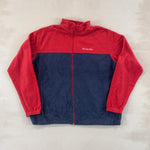 COLUMBIA NAVY & RED FLEECE - 2X LARGE