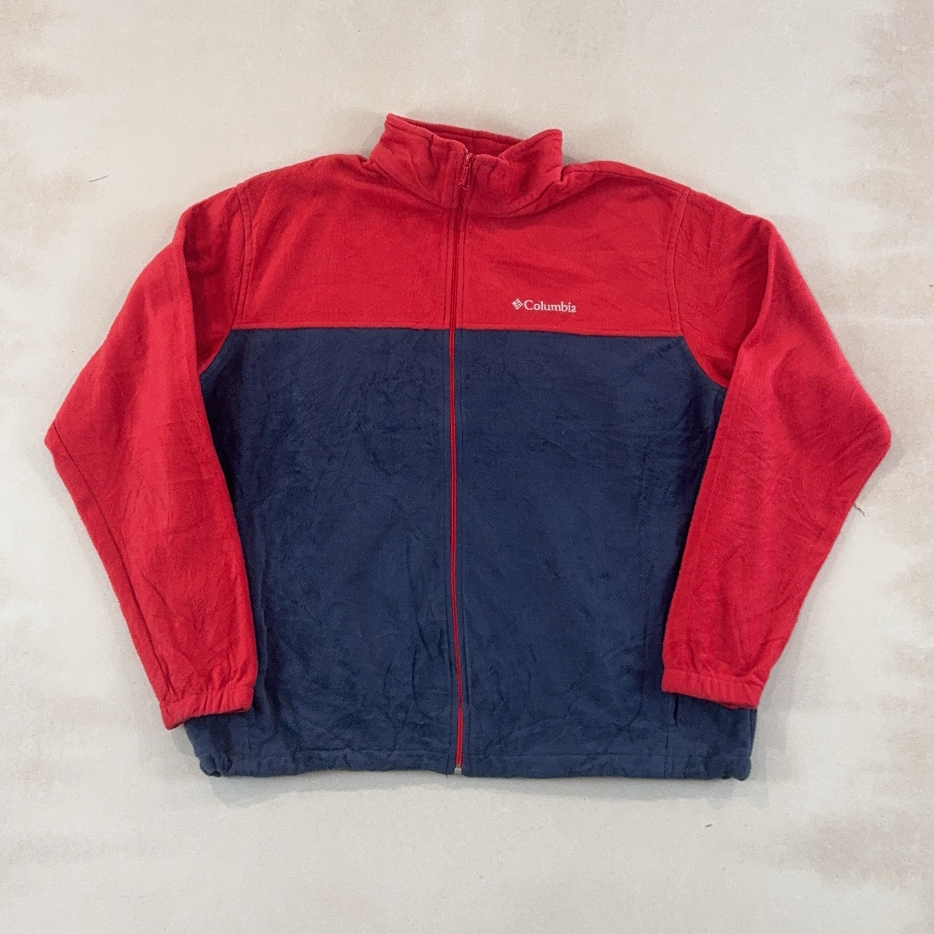COLUMBIA NAVY & RED FLEECE - 2X LARGE