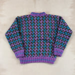 PURPLE & BLUE PATCH KNIT - LARGE