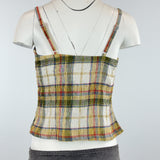 BROWN CHECK TANKINI - SMALL