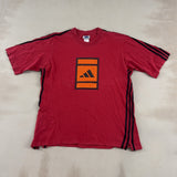 ADIDAS RED TEE - LARGE
