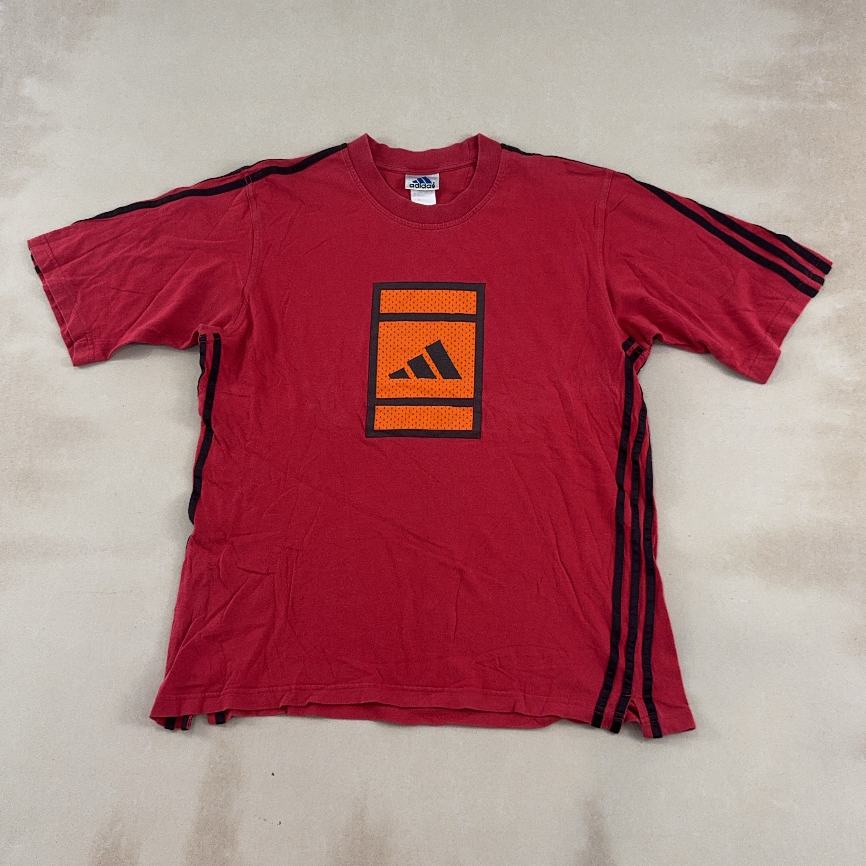 ADIDAS RED TEE - LARGE