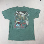 GRAPHIC FADED GREEN TEE - X LARGE