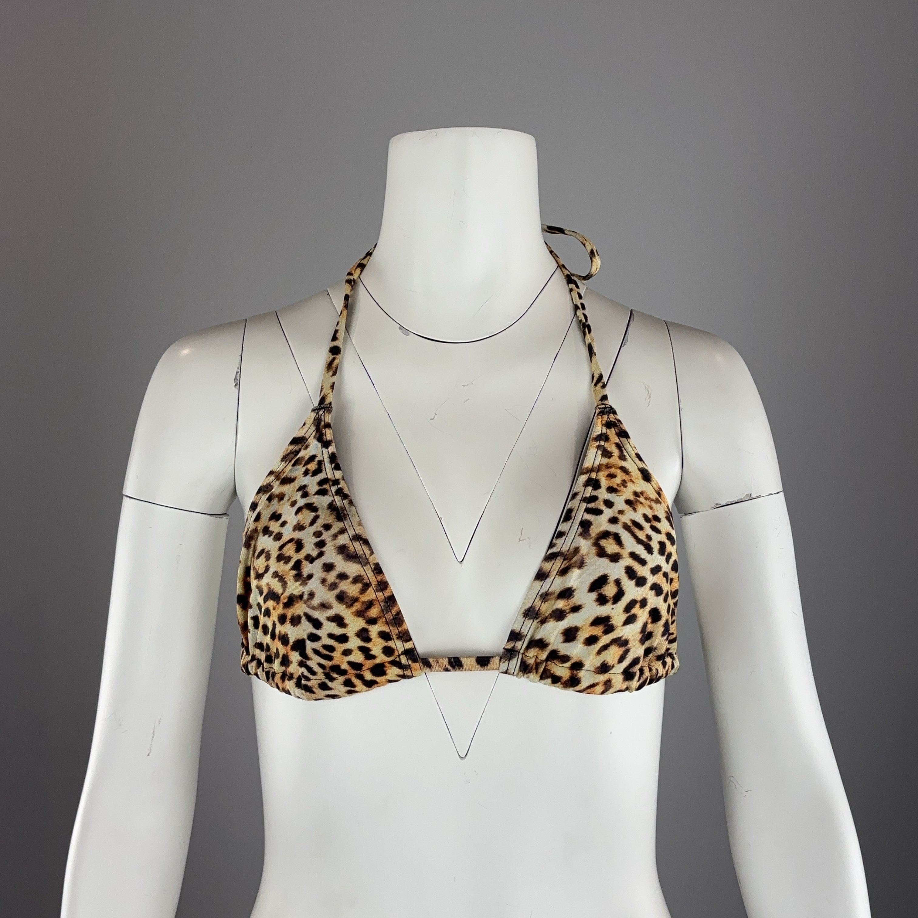 LEOPARD PRINT BIKINI TOP - SMALL
