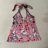 FLORAL HALTER TOP - LARGE