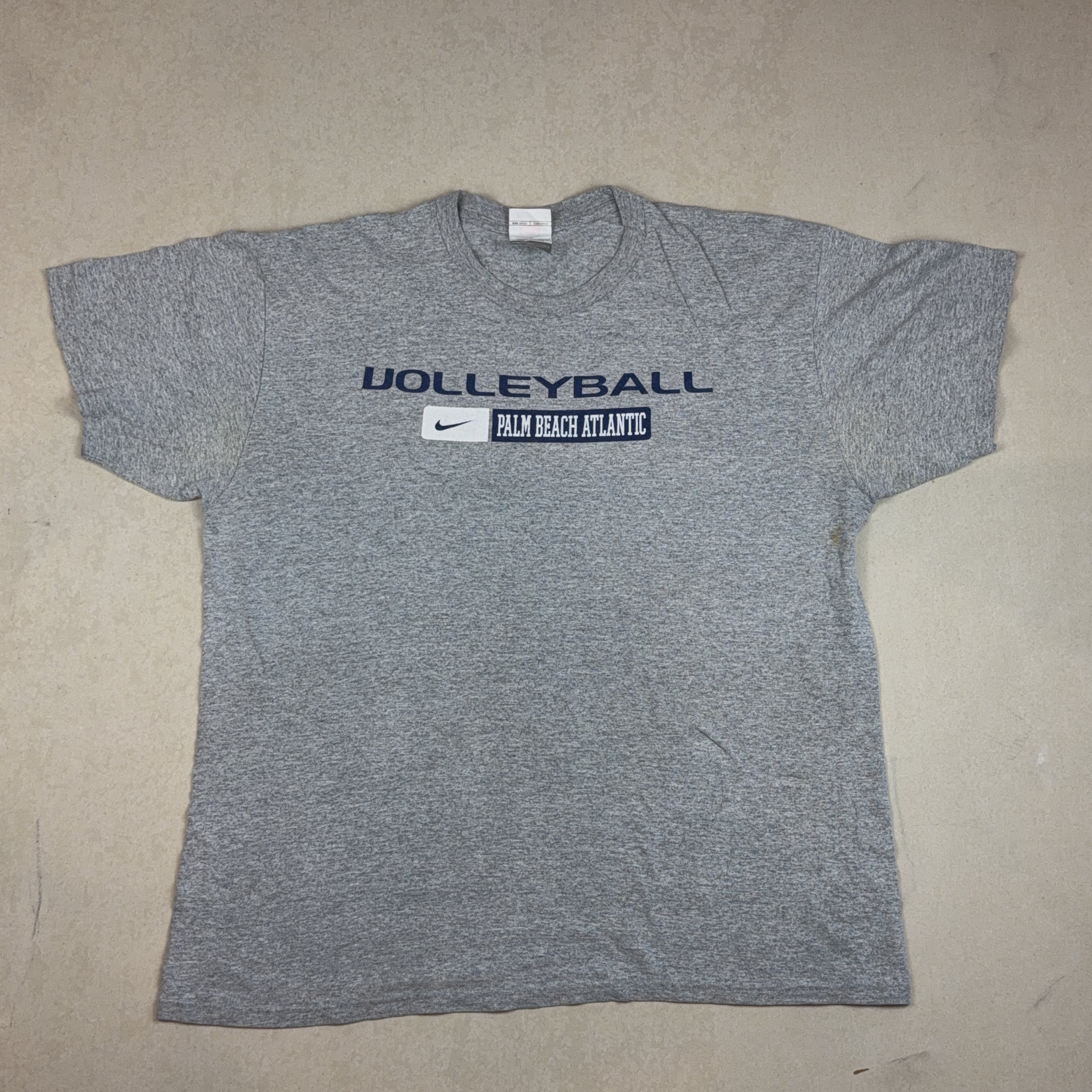 NIKE 'VOLLEYBALL PALM BEACH ATLANTIC' GREY TEE - X LARGE