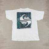 QUIKSILVER WHITE TEE - LARGE