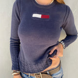 TOMMY HILFIGER NAVY KNIT MEDIUM