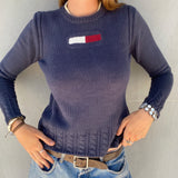 TOMMY HILFIGER NAVY KNIT MEDIUM