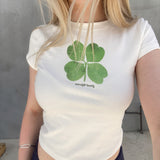 Sophia Tee - Four Leaf Clover - Off White