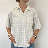 WHITE CHECK QUIKSILVER SHIRT MEDIUM