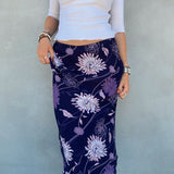 PURPLE FLORAL PRINT SKIRT 14