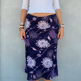 PURPLE FLORAL PRINT SKIRT 14