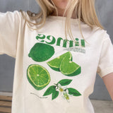 Thrift Tee - Party Lime - Cream