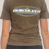 QUIKSILVER BROWN TEE SMALL