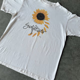 SUNFLOWER GRAPHIC TEE WHITE LARGE