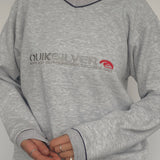 QUIKSILVER GREY CREW MEDIUM