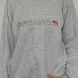 QUIKSILVER GREY CREW MEDIUM