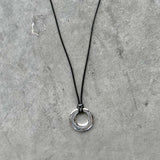 Khrma Silver Eclipse Pendant Necklace