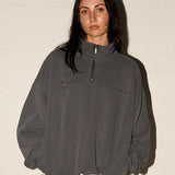 Premium Scar Qtr Zip - Mottled Grey