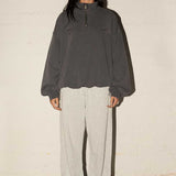 Premium Scar Qtr Zip - Mottled Grey