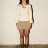 Petal Top LS - Dove/Dune