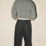 Pleated Jeans - Smoke Wash