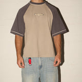 Rusty Raglan Tee - Moss Grey/Gargoyle