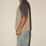 Rusty Raglan Tee - Moss Grey/Gargoyle