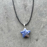 Stone Star Pendant Necklace - Sodalite